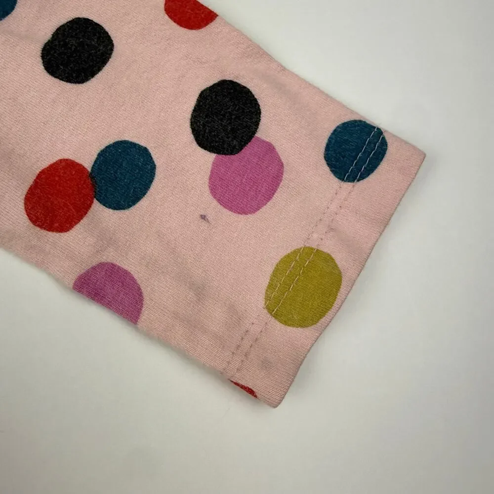 Hanna Andersson Pink Confetti Dot Print A-Line Dress, Size 6/7